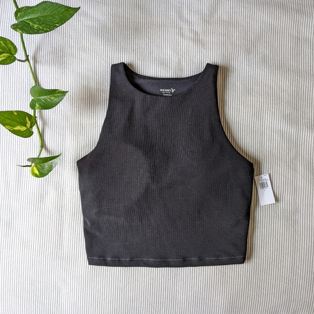 NWT Old Navy Light Support PowerChill Longline Sports Bra Tank - Picture 3 of 13